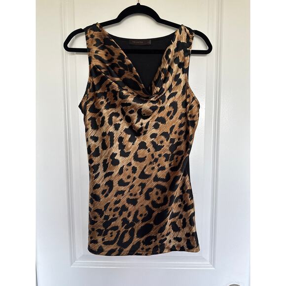 The Limited Cowl Drape Animal Print Shell, M - Picture 1 of 5